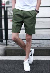 Simple Style Mens Casual Short Pants (Army Green)