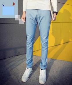 J29 Classy Slim Casual Formal Pants (Light Blue)