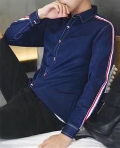 X5066 DARK BLUE FORMAL BUSINESS KEMEJA BIRU SHiRT