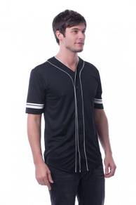 Jersi BASEBALL JERSEY SHIRT Black Belian Borong