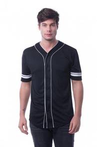 Jersi BASEBALL JERSEY SHIRT Black Belian Borong