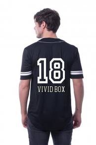 Jersi BASEBALL JERSEY SHIRT Black Belian Borong