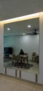 WALL MIRROR INSTALL l pasang cermin besar