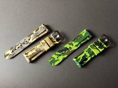 PANERAIpam 24mm Yellow&Green CAMO Watch Strap