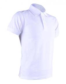 Baju Tshirt POLO PLAIN SNOWY WHITE Kualiti Tinggi