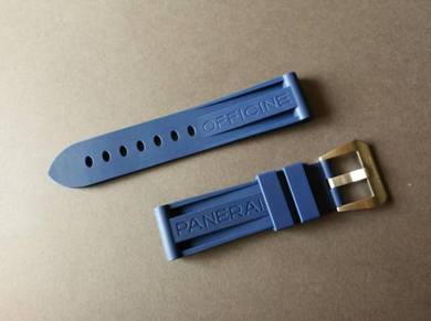 22mm Blue Rubber Watch Strap for OFFICINEPANERAI