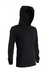 Baju Tshirt COTTON HOODIE TOP (PIRATE BLACK) CH10