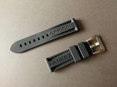 22mm Black Rubber Watch Strap for OFFICINEPANERAI