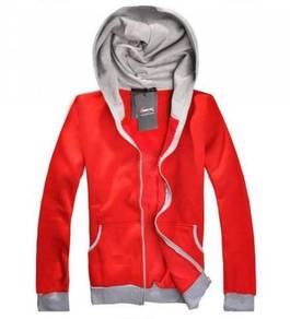 [05.05] Red Grey Hoodie Sweater Hoody Jacket Murah