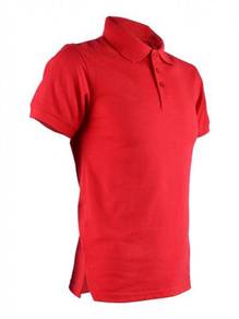 Baju Kolar Lacoste kosong POLO PLAIN Merah Red