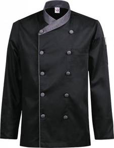 Baju Chef Kitchen Uniform color BLACK & GREY