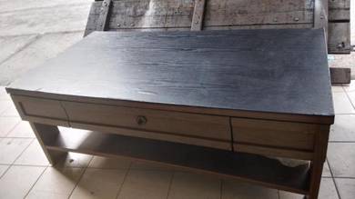 Black Brown Wooden Coffee table wt Drawer TN680