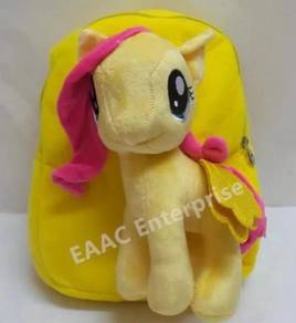 3D Cute Pony Yellow Cartoon Backpack Bag School Tu