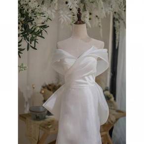 White satin wedding bridal dress gown RB2342