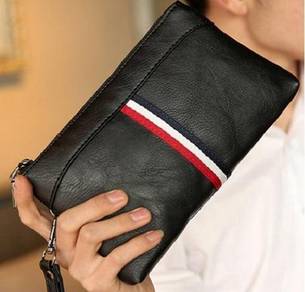 [10.10] Black Big Size Clutch Bag Long Wallet Beg