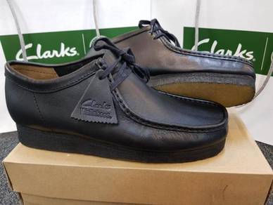 clarks wallabees black sale