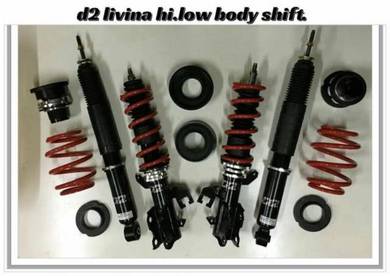 D2 adjustable hi low bodyshift grand livina latio
