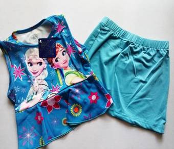 Frozen Anna Elsa 2pcs Peplum Mini Skirt set