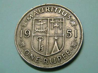 Mauritius One Rupee 1951 [Kod : A0288]