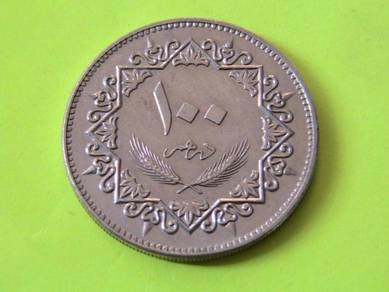 100 Dirhams Libya tahun 1975