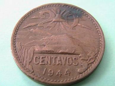 Maxican 20 Centavos 1944