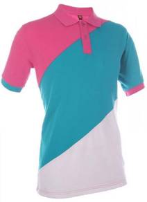 Baju POLO Lacoste Magenta/Tuquoise/White HC1626