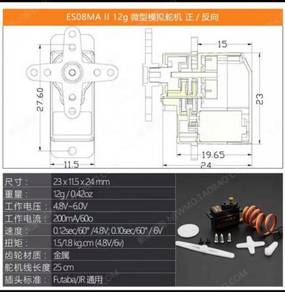 Emax ES08MAII metal gear micro servo 12g