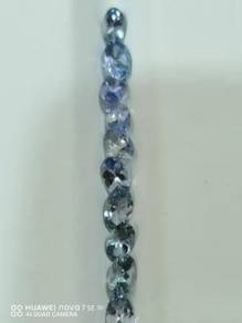 Permata tanzanite lot 2.47 t 10 biji