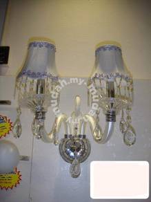 Decorative wall lamp with 2 candle light base