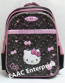 Kitty Black School Bag Backpack Beg Sekolah - L