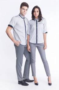 Baju Kemeja Korporat Female Light Grey U03-25F