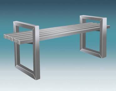 Stainless steel bench / link chair / waiting bench