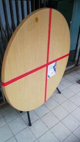 4FT Wooden Round Folding Table TX255