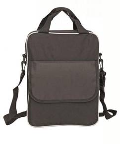 Document Sling Bag All Black Print Logo, Wording