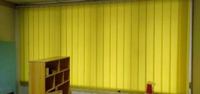 INSTALL VERTICAL BLIND l pasang langsir office