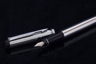 Antique fountain pen, silver color iib