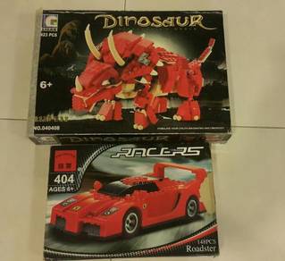 Ligao brick children kids Toy racers car dinosaur
