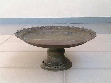 Dulang / Talam tembaga antik bersaiz besar (50cm)