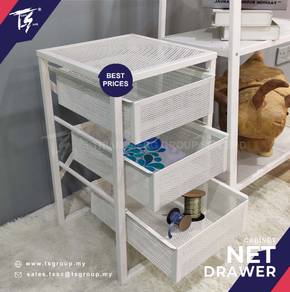 Net 3 Drawer Unit White Solid Steel - Net Drawer