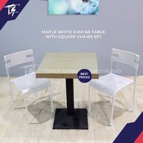 KAMI TABLE- 60X60CM+Square chair 2 pcs