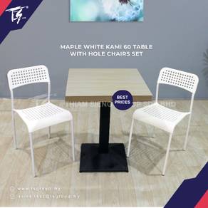 Kami Table 60X60 WITH HOLE chair 2 pcs
