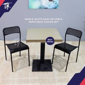 Kami Table 60X60 WITH HOLE chair 2 pcs