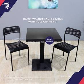 Kami Table 60X60 WITH HOLE chair 2 pcs