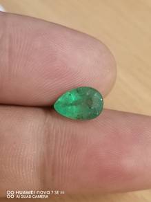 Permata zamrud colombia 1.6 carat pear