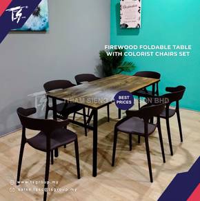 Foldable Table W70xL150 and Colorist Chair Set