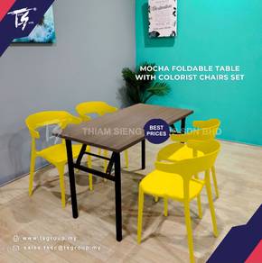 Foldable Dining Table 60x120cm and Colorist Chair