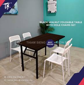 Foldable Table (60CMX120CM) With 4 Hole Chairs