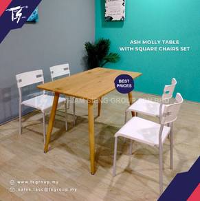 MOLLY TABLE - 70x120CM+Square chair 4pcs