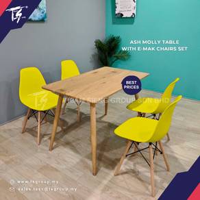 MOLLY TABLE - 70x120CM E-MAK chair 4pcs