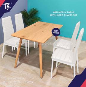 MOLLY TABLE - 70x120CM+KARA chair 4pcs